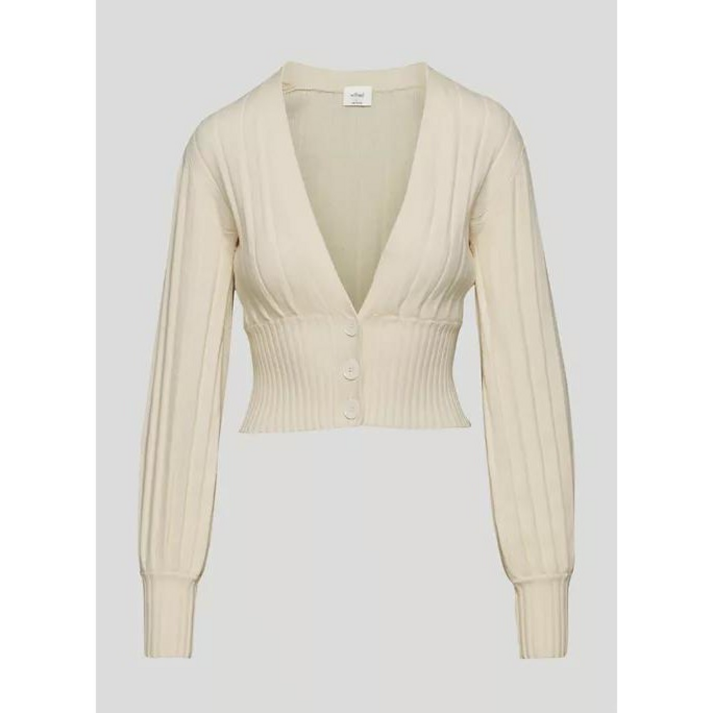 Aritzia Wilfred PLUNGE FRONT CARDIGAN in Cream